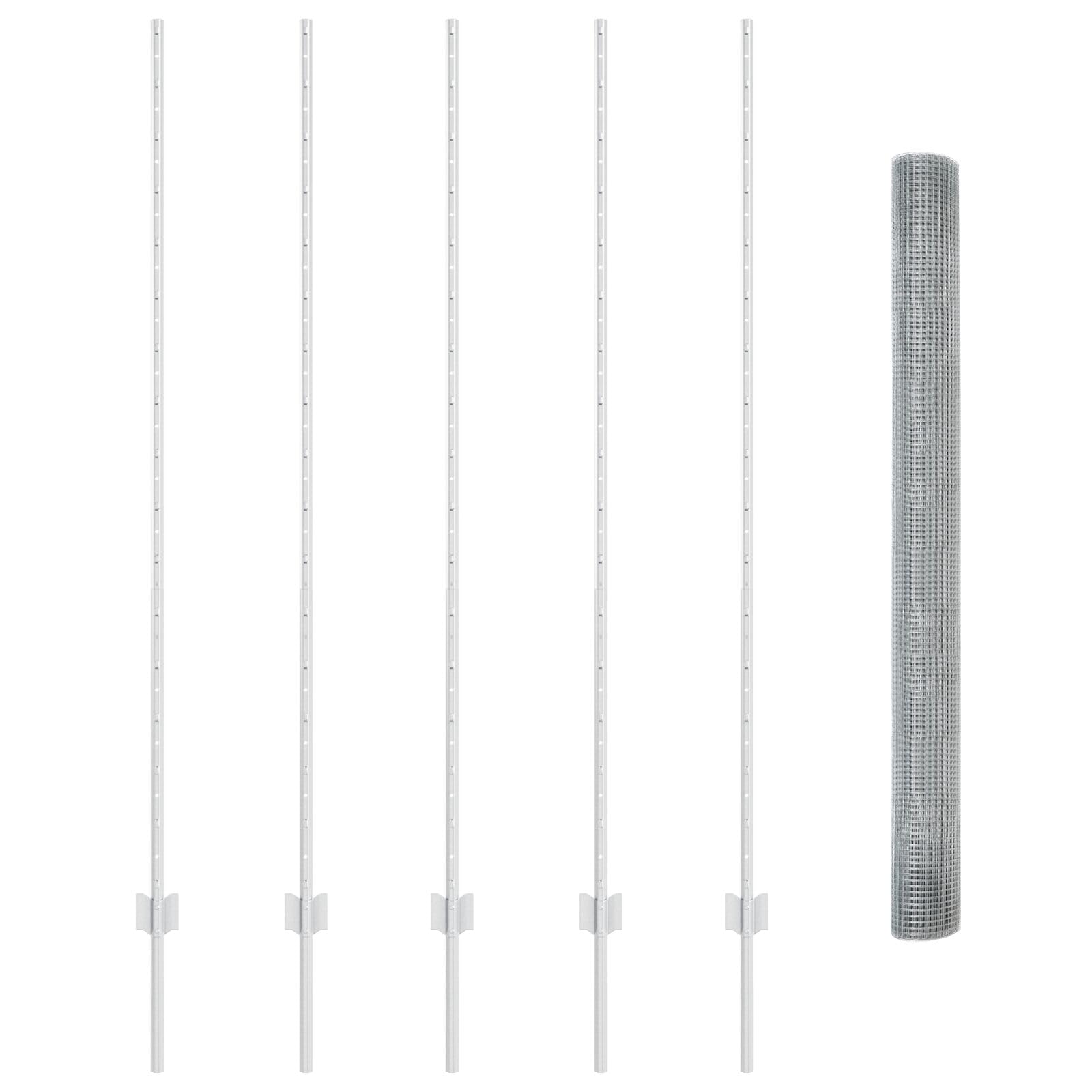 LAPOOH Set di Recinzione da Giardino Set di 2 Acciaio Galvanizzato,Recinzione da Giardino,Recinzioni Decorative da Giardino-3336339