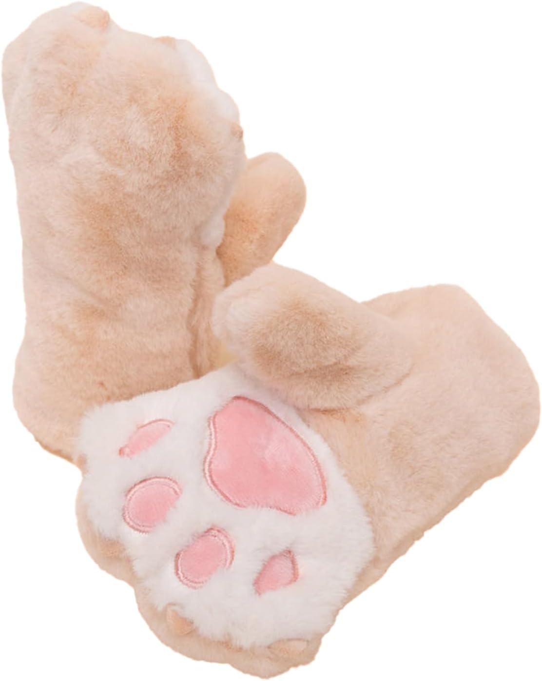 Kids Gloves Cute Bear Paw Fluffy Plush Winter Mittens - 1 Pair