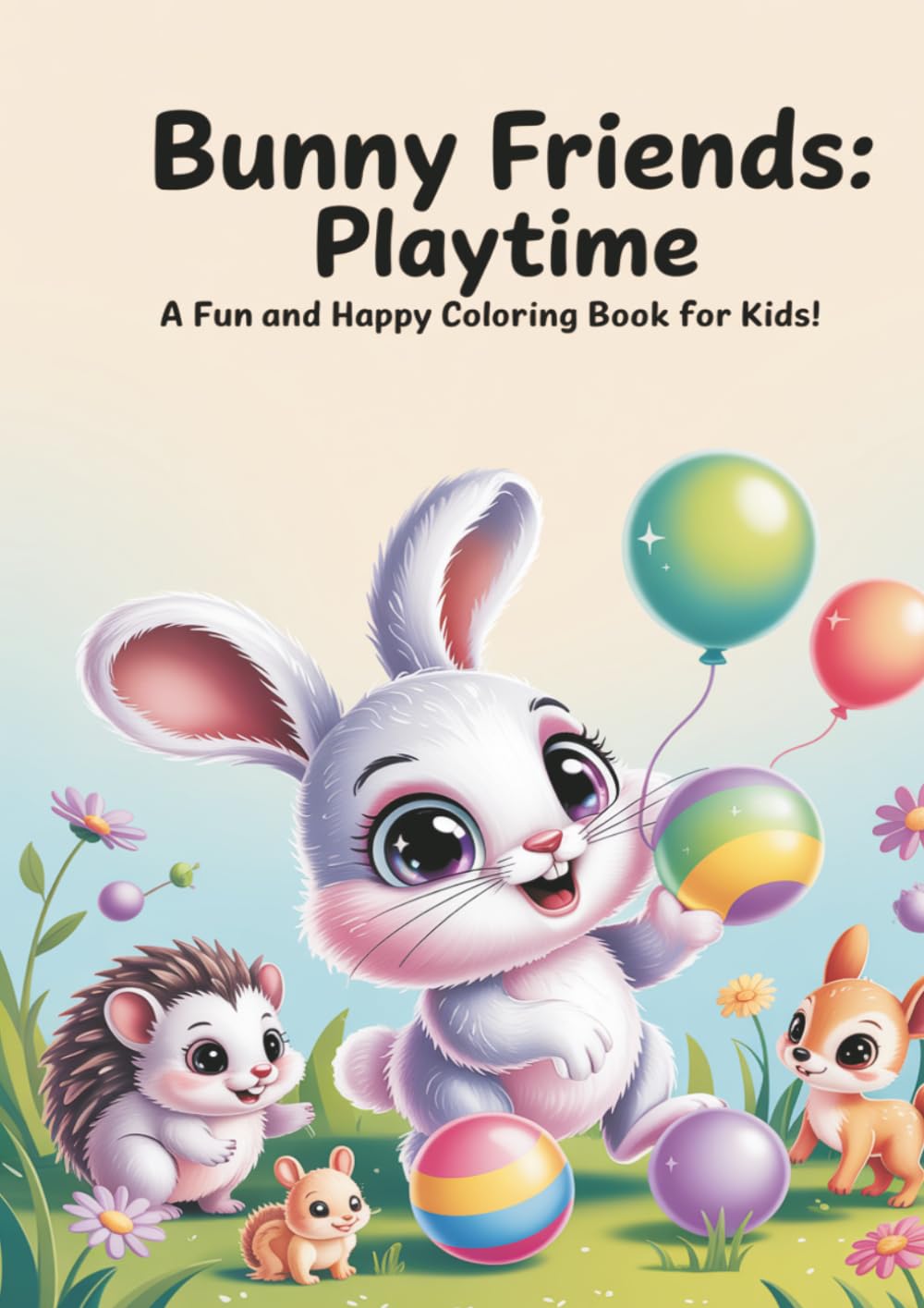Bunny Friends: Playtime: A Fun and Happy Coloring Book for Kids! (Bunny Friends Coloring Book Series)