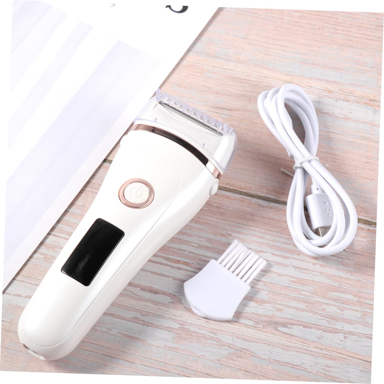 CALLARON Epilatore Elettrico Ricaricabile Usb Display Led, Rasoio Da Donna Per Corpo e Bikini, Trimmer in Acciaio Resistente Per Viso, Gambe e Ascelle, Senza, Per Pelle Liscia e Morbida