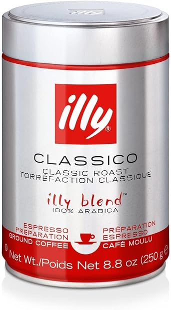 Illy Espresso %100 Arabica kahve öğütülmüş, orta kavrulmuş kutu 250 g