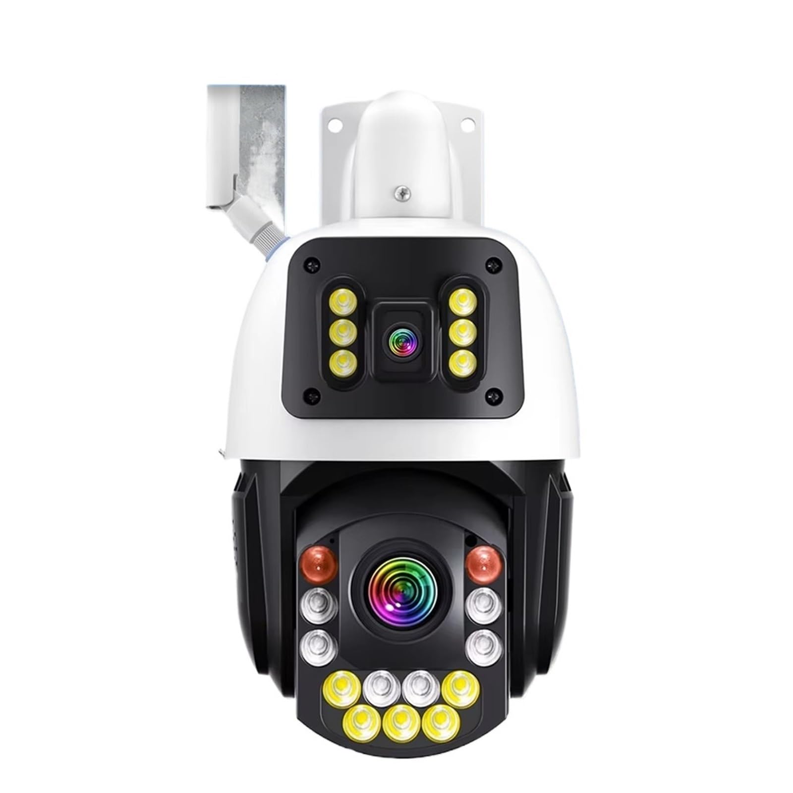 JVDDI 50X Zoom 8MP 4K HD Wifi PTZ IP Camera Outdoor Dual Lens Dual Screen Human Detection Color Night Vision IP Security Camera(4K 50X WiFi 32G Card)