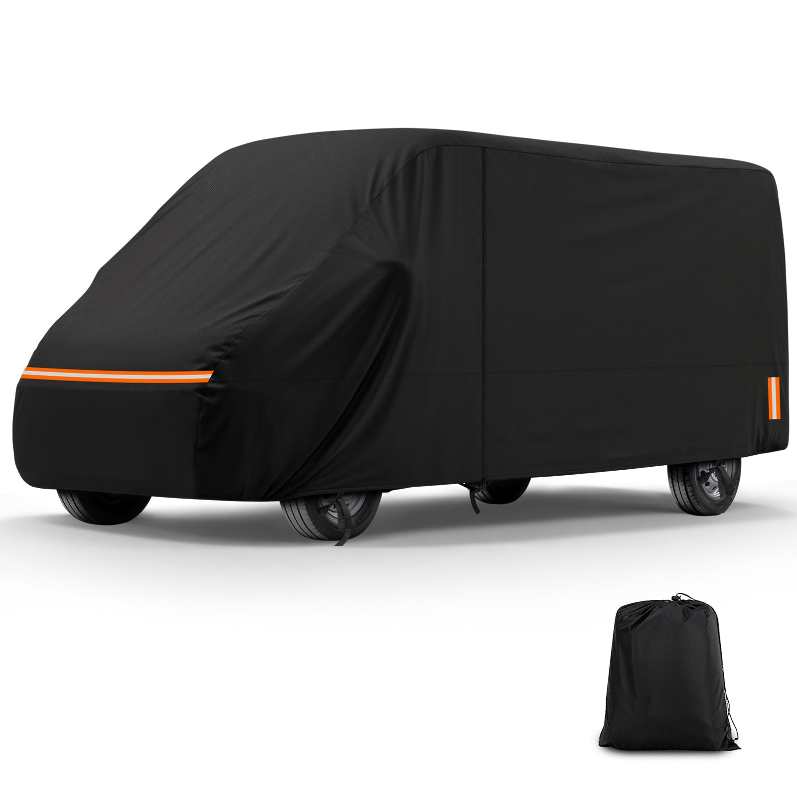 Funda Autocaravana para Fiat Ducato Peugeot Boxer Cubierta de Protección Furgoneta 420D Oxford Impermeable Transpirable con Cremalleras Impermeables 636 x 202 x 252 cm
