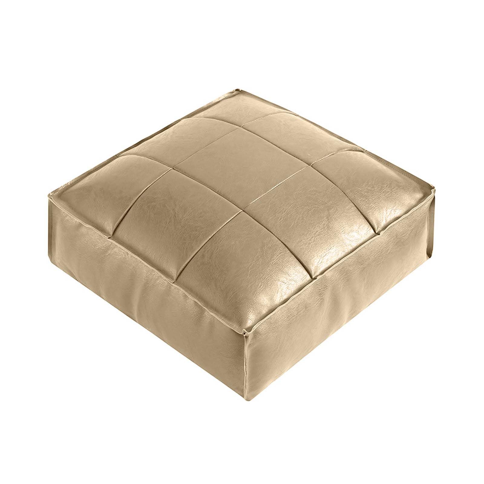 Pouf marocain carré marron clair pour sublimer vos moments de détente au salon