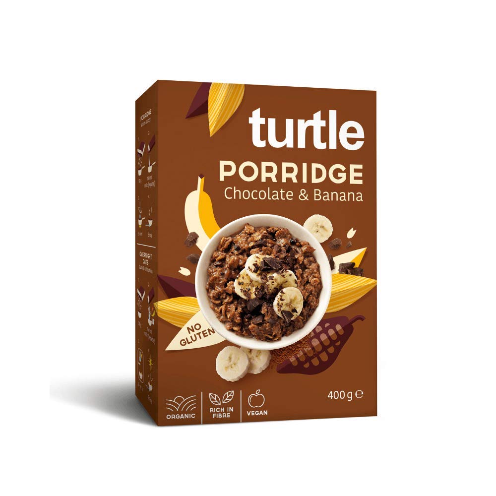 Bouillie de chocolat et de banane sans gluten BIO 400 g - TURTLE