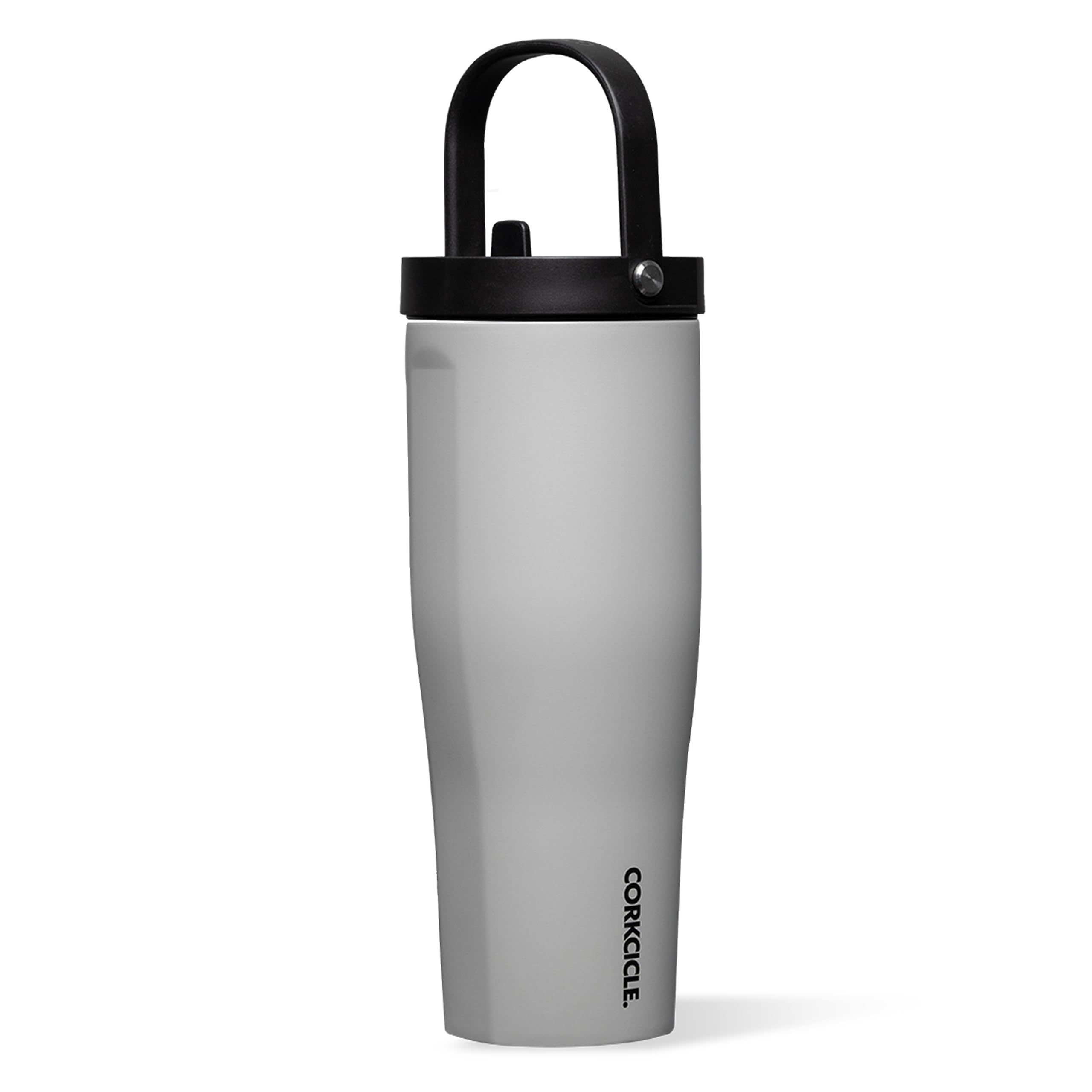 Corkcicle Go Cup XL Insulated Tumbler with Lid and Straw, River Rock, 30 oz – Reusable Water Bottle Keeps Beverages Cold for 12hrs – Cupholder Friendly Tumbler, Leak-Proof Design