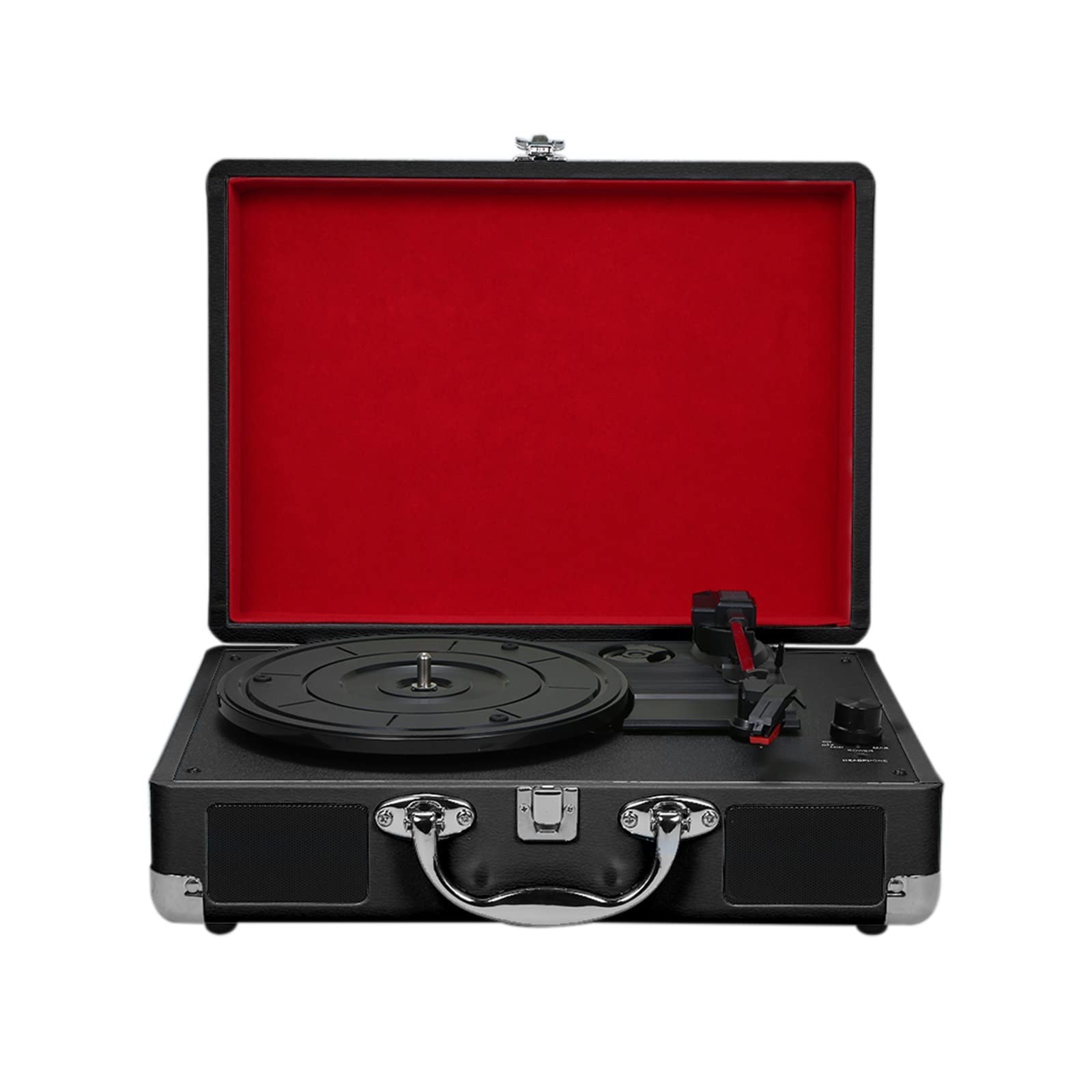 Amazon | ヴィンテージポータブル蓄音機 33/45/78RPM ターンテーブル