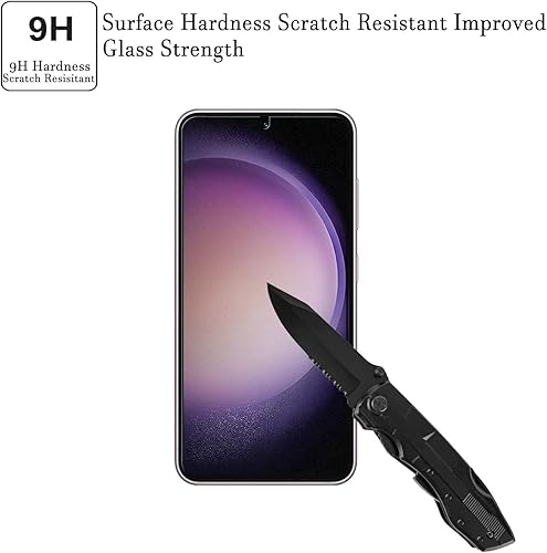 Miniatura 4 de Protectores de pantalla para Samsung Galaxy S23 (paquete de 3), película de vidrio templado 9H para Samsung Galaxy S23, antiarañazos, antihuellas,