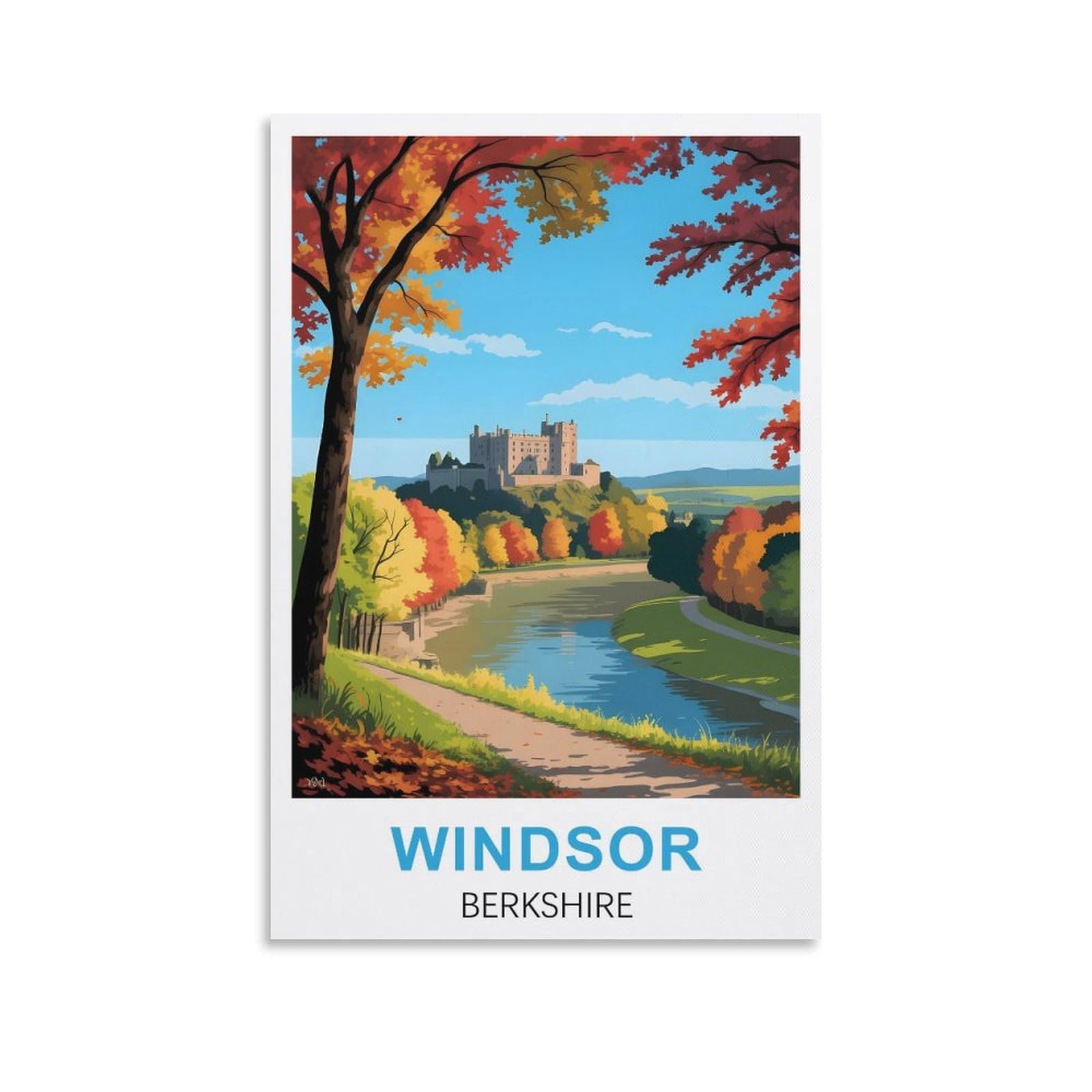 EZMLFA 5D Diamond Art Kits for Beginner,Windsor Berkshire,Beginners,DIY Full Round Drill Diamond Dot Gem Art Kits for Adults,Crafts for Decor 40x40cm
