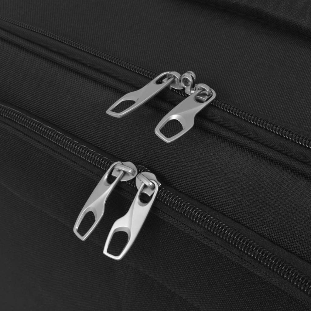 vidaXL Pilottrolley mit 2 Rädern Pilotenkoffer Reisekoffer Businesskoffer Trolley Aktenkoffer Business Dokumenten Reise Bord Tasche Koffer Gepäck Schwarz