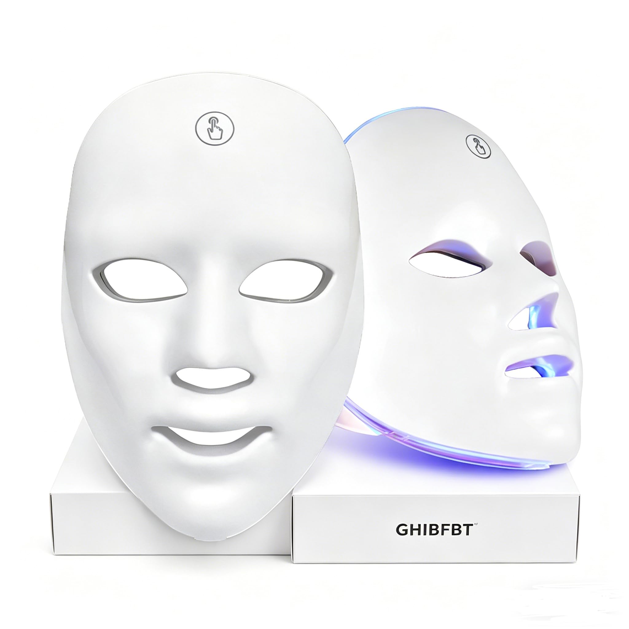 Maschera viso a LED con 7 colori per terapia della luce, maschera viso a LED per ringiovanimento della pelle, trattamento della pelle del viso contro l'acne, rughe e anti-invecchiamento, per casa e