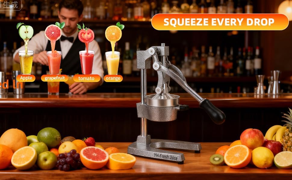 Miniatura 9 de juice.Máquina exprimidora manual de naranja y exprimidor profesional de cítricos para jugo de naranja, pompones, limón y lima, extractores