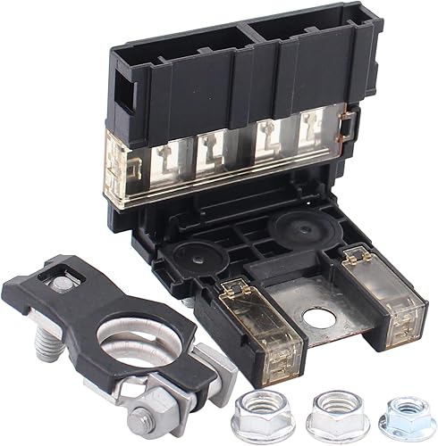 Miniatura 1 de MOTOKU Soporte de fusible de batería positivo y conector de terminal de batería para Nissan Frontier Pathfinder Xterra Armada QX80