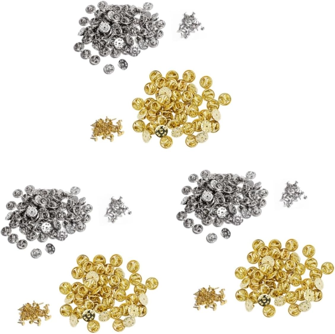 STOBOK 300sets Pin Backs Lapel Holder DIY Jewelry Accessories Brooch Pins Fashion
