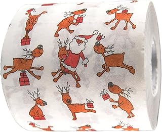 HEALLILY Rolo De Papel Higiênico De Natal Guardanapo De Natal Rolo De Papel Higiênico Doméstico Papel Higiênico Impresso Rolo De Tecido Rolos De Papel Rolo De Papel Toalha De Natal Papel