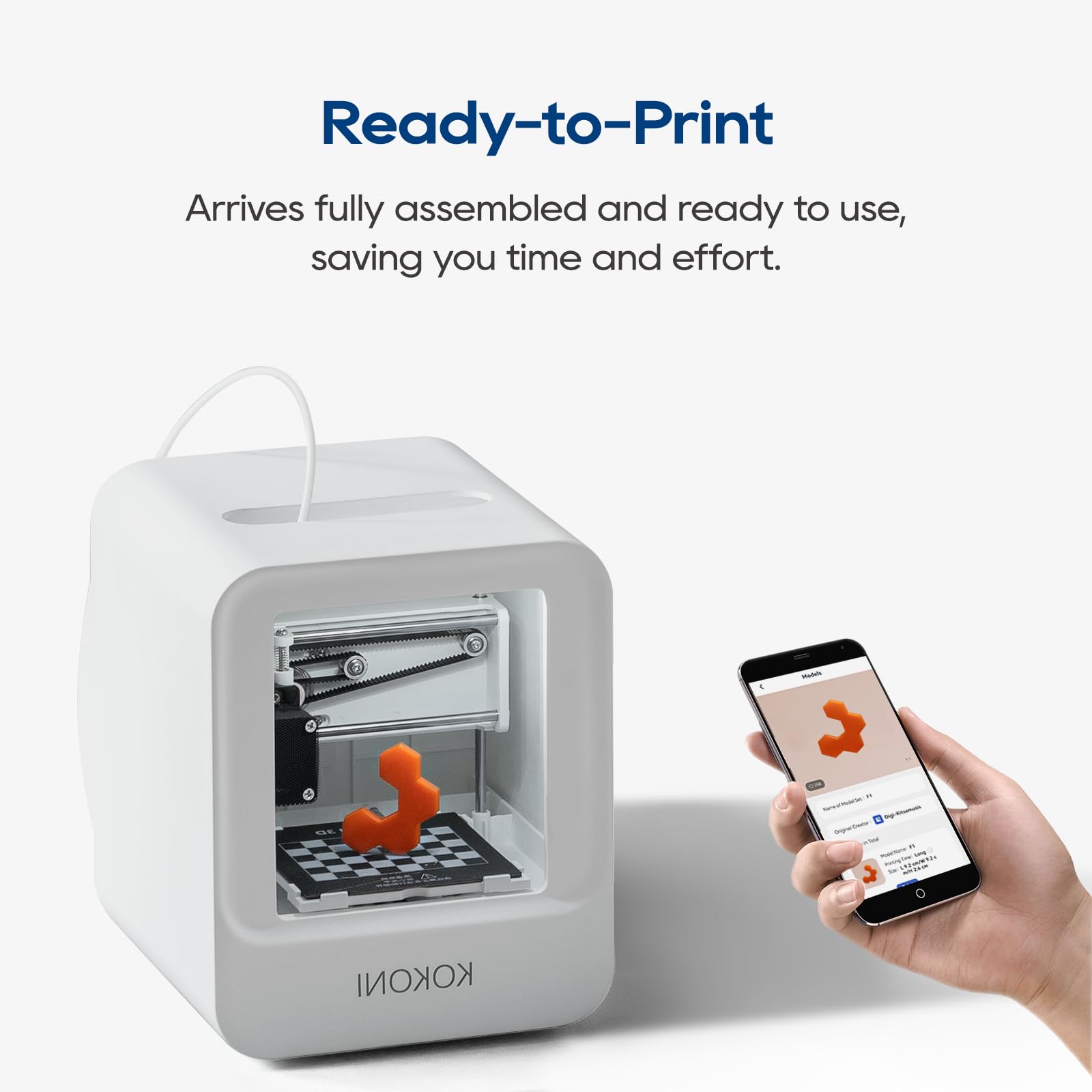 KOKONI Mini Small EC1 3D Printer, Fully assembled, Auto Leveling