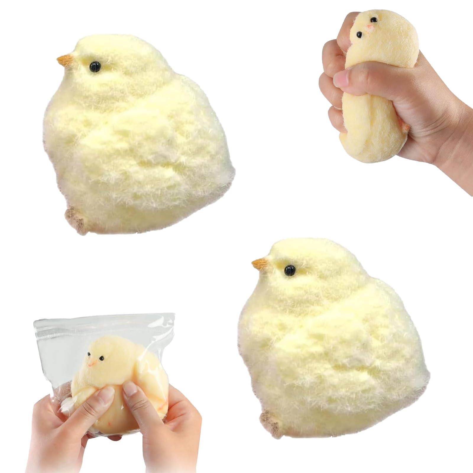 2 Pcs Taba Squishy, Fufu Squishy, Chicken Toy, Stress Relief Animals Toys, Cute Stress Relief Toys for Birthdays Holidays Special Occasions Gifts, Release Stress and Relieve Anxiety