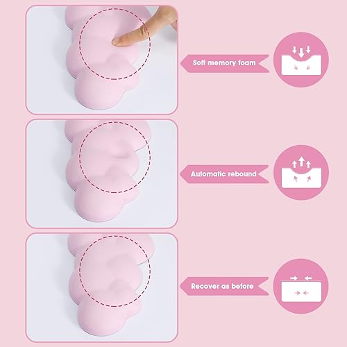 Miniatura 4 de Almohadilla reposamuñecas para teclado de juegos, teclado de espuma viscoelástica, reposamanos ergonómico, reposamuñecas para teclado de