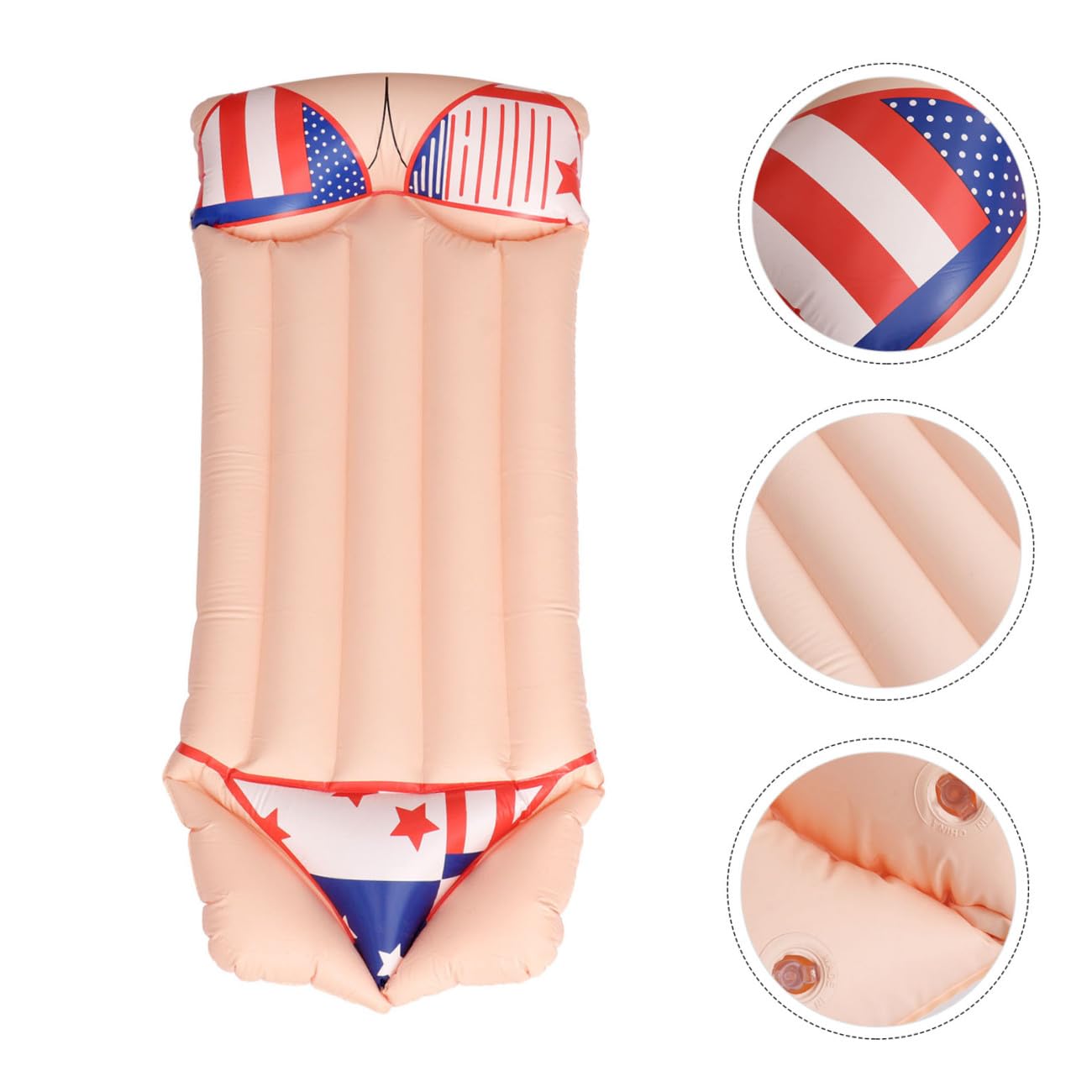 Materassino Mare Gonfiabile Rosso in Pvc, Letto Galleggiante Estivo | Festa Estiva, Leggero e Portatile, Design Bikini Creativo, Uso Adulti in Piscina