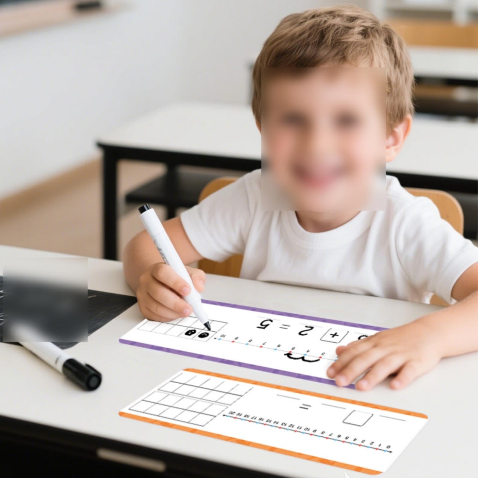 Oshhni 3 X 16 Schede di Esercizi, Lavabili, Materiale Didattico per Bambini, per La Scuola E L'istruzione Domiciliare, 3 Pezzi