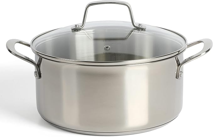 Martha Stewart Castelle 5-Quart 18/8 Stainless Steel Induction Safe Dutch