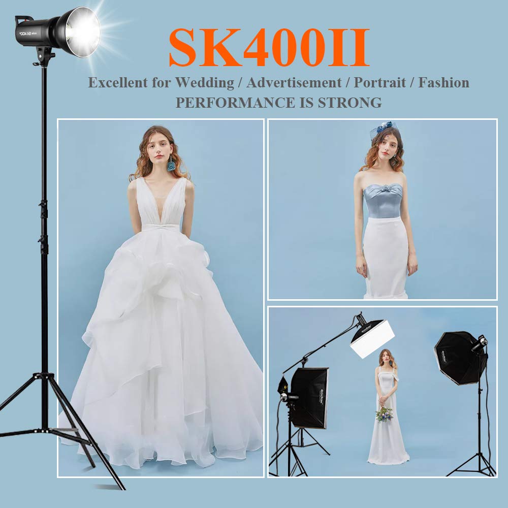 Godox SK400II 400Ws Flash estroboscópico de Estudio con Sistema X 150 W Modelado Lámpara