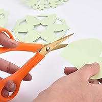 Vista 5 de Tijeras de micropunta, cuchillas de titanio de precisión, tijeras de detalle de manualidades de 6 pulgadas, ideales para papel, álbumes de recortes