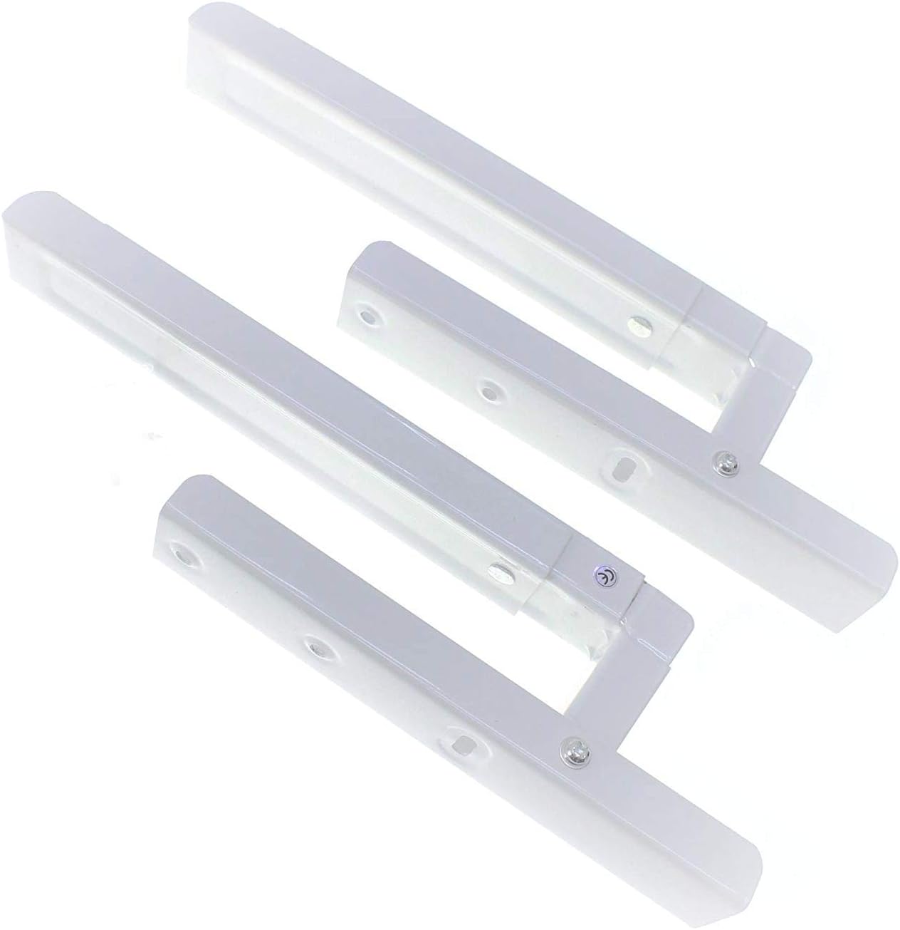 KATSU Tools Microwave Oven Stand Stainless Steel Wall Mounting Adjustable Foldable Shelf Brackets with Screws, Max Load 40kg, for Home Kitchen Installation Accessories, White 507250