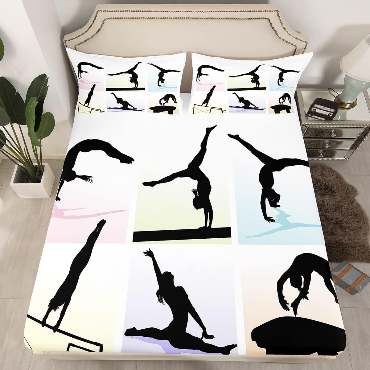 Drap de lit amateurs de gymnastique pour chambre de fille Homewish