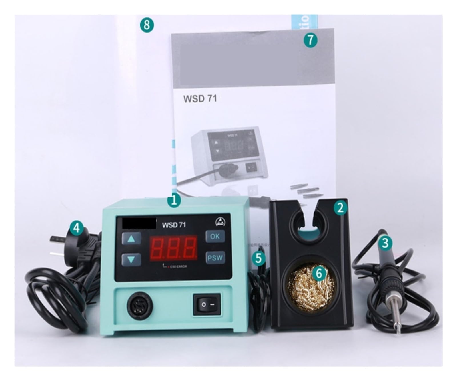 Estación de soldadura WSD71 de 70 W, herramienta de soldadura profesional sin plomo for PCB