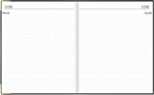 Miniatura 5 de Letts of London Roma Weekly Planner, 12 meses, enero a diciembre de 2024, cuero italiano, tamaño cuarto, 10.25 x 8.25 pulgadas, negro (C33YIBK-24)