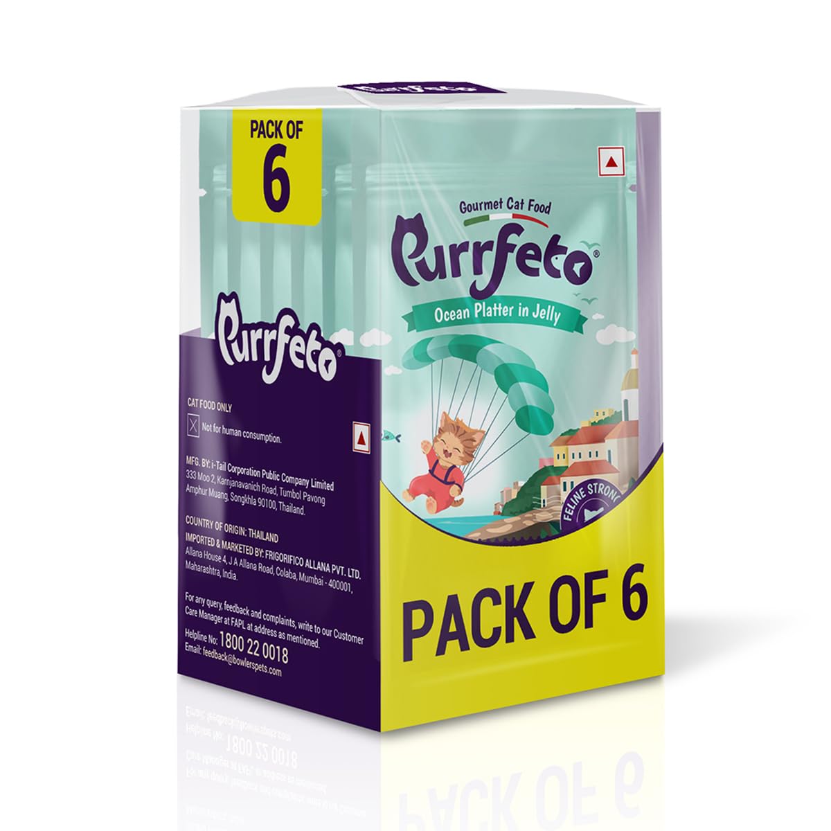 Kitten Wet Cat Food | Ocean Platter in Jelly |80 GMS (Pack of 6)| Gluten Free | Supports Hydration | Highly Palatable | Shelf Life 24 Months-image-24