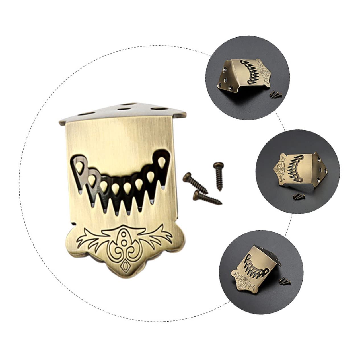 ibasenice 5pièces Mandoline Cordes Queue Métal Arqué Avec Motif Plume Accessoire Pour Améliorer Intonation Volume