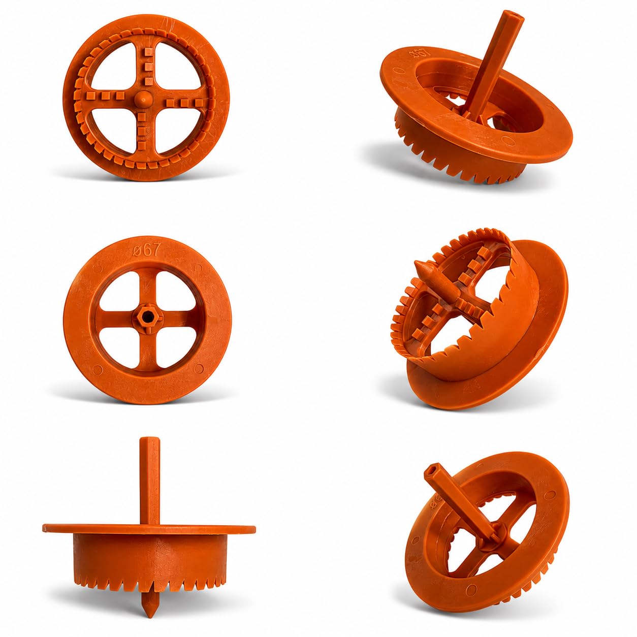 SET WDVS (Ø10x260mm tasselli isolanti con chiodo in plastica 100pz + Rondelle in polistirolo EPS Ø67x16mm 100pz + Fresa per polistirolo 1pz) Tasselli per facciata per isolamento termico ETA