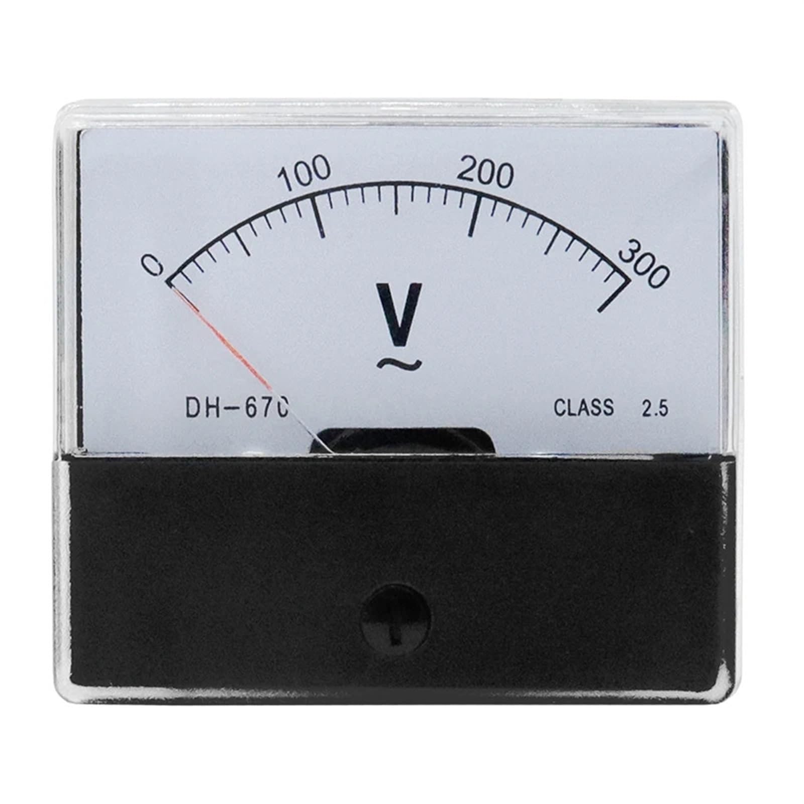 Voltímetro de CA, Voltímetro analógico de panel DH670 AC 5-500V (1 unidad)(10V)