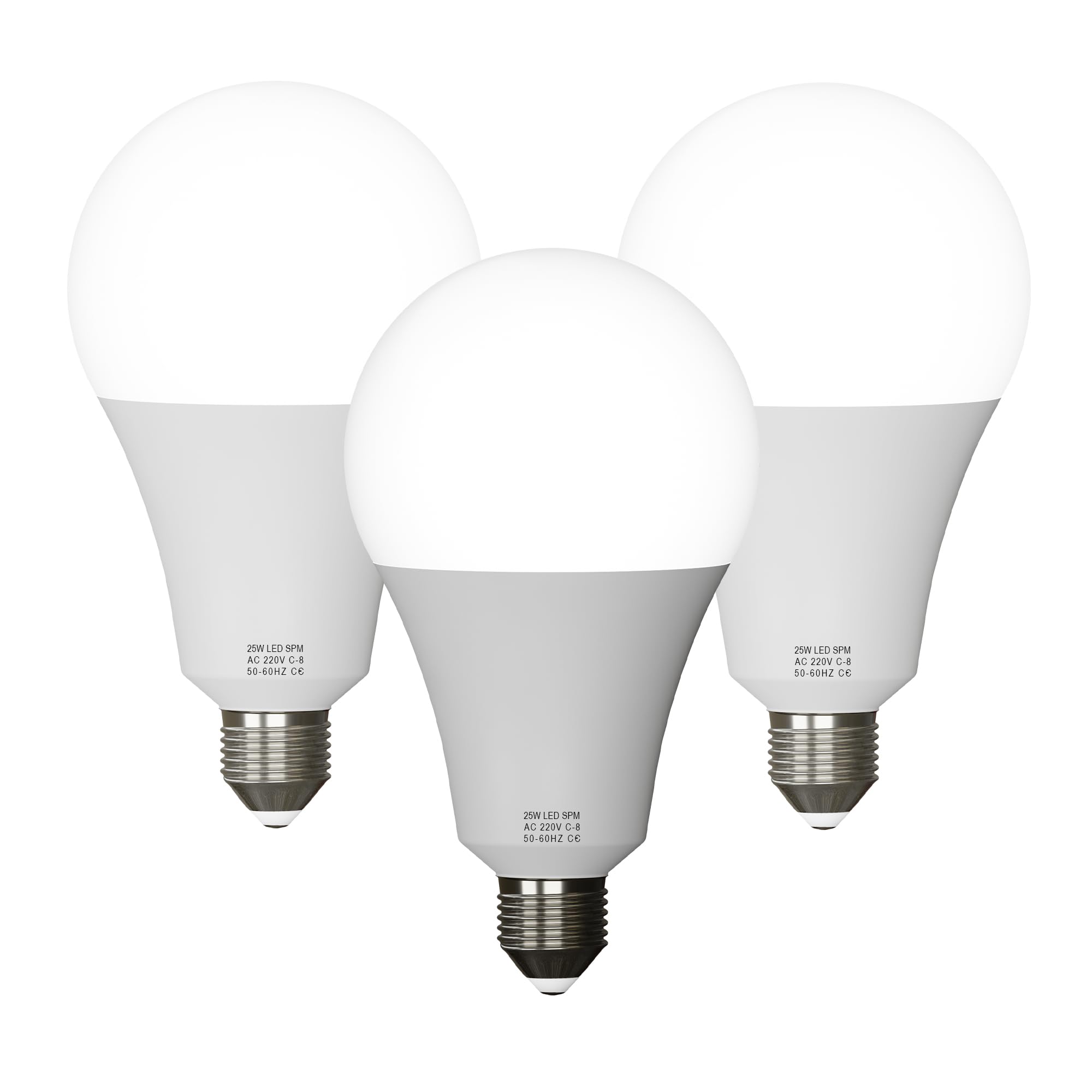 DC Voltage E27 Screw Bulbs, Cool White 6000K E27 LED Bulb, 25w 80lm/W Edison Screw ES LED Light Bulb, Energy Saving E27 Bulbs for Lamp, Non-dimmable, Pack of 3