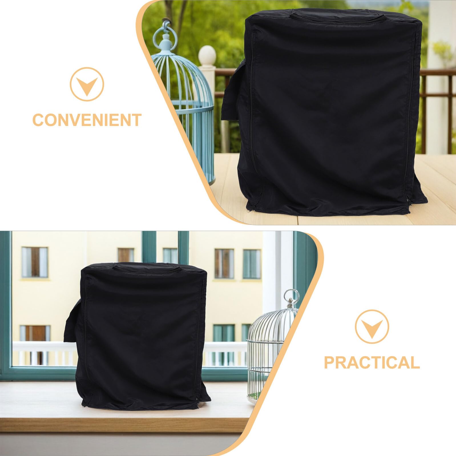TOYANDONA 2 Pezzi Copertura Isolante per Gabbia per Uccelli 45.6x45.6x86 Cm, Protezione Termica per Piccoli Animali e Parrocchetti, Copertura per Gabbie Invernale per Uso Interno