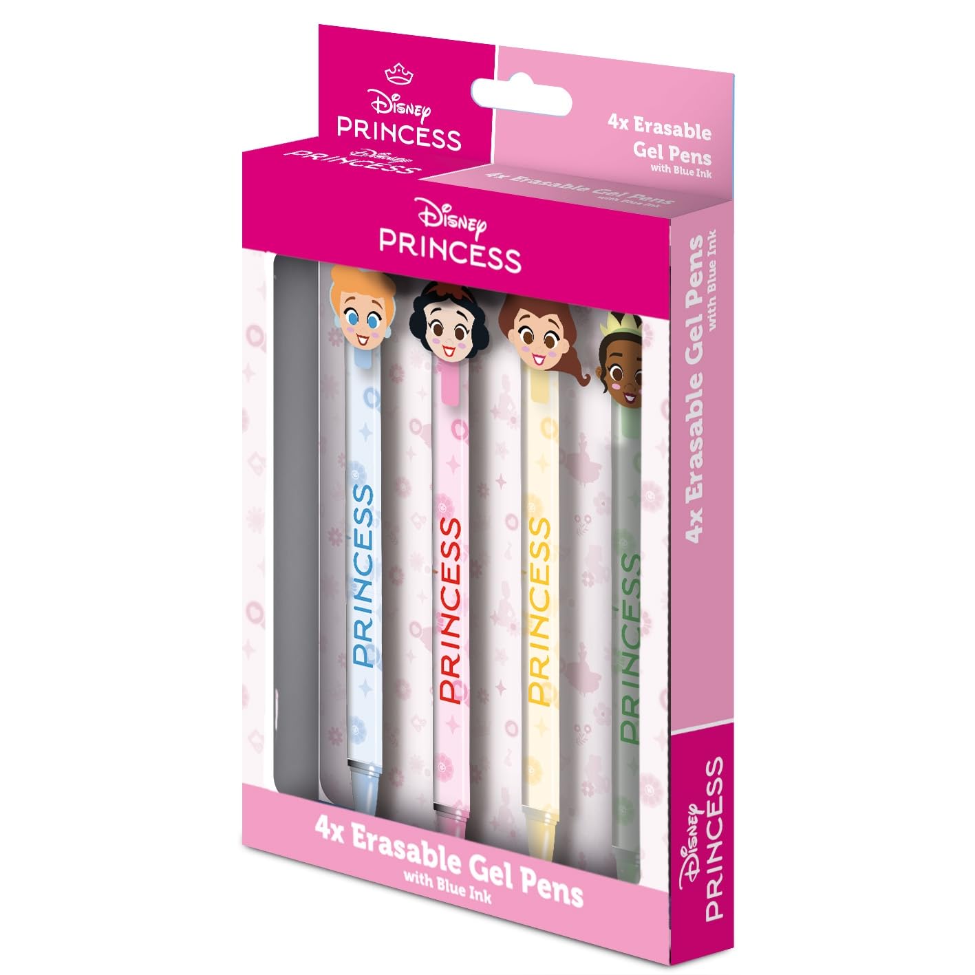 Disney Princess (Chibi) 4Pk Erasable Gel Pen, Official Licensed Pen