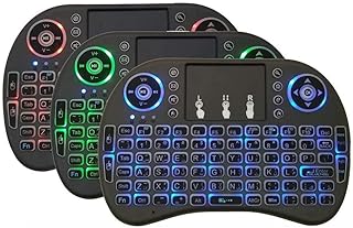 لوحة مفاتيح وفأرة ميني عربية/إنجليزية مشجعة للإضاءة وموجهة ببلوتوث - مستحضرات الكمبيوتر الرائعة للاستخدام المتعدد - من جينيريك