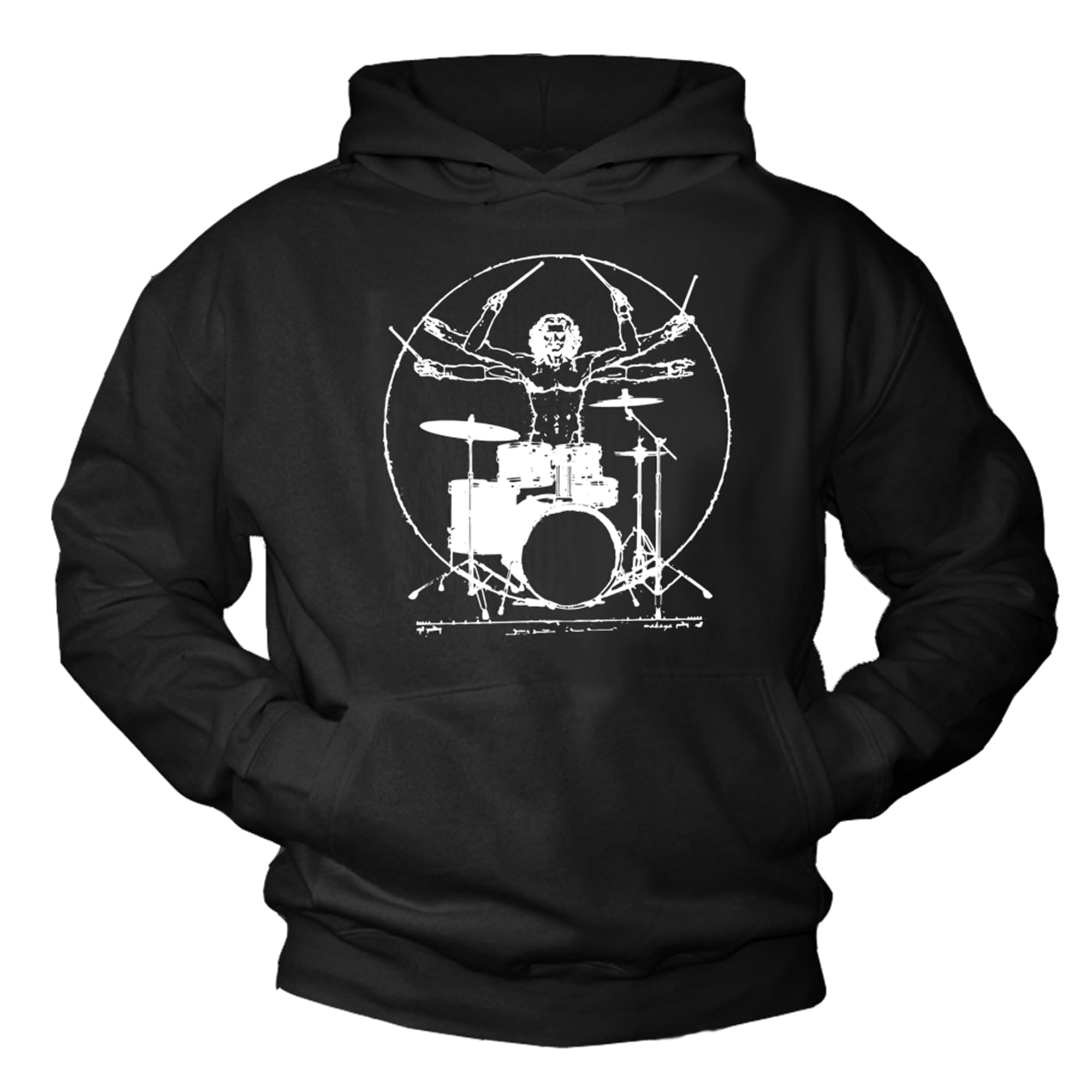 MAKAYA Sweater con Stampa Musica - Felpa Rock Chitarra