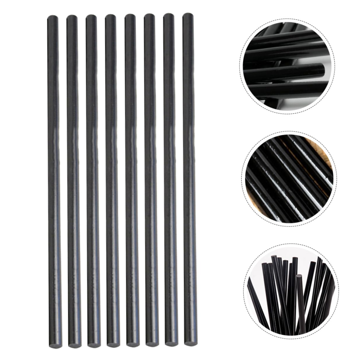 Black Hot Glue Sticks 100pcs EVA Resin Adhesive for DIY Crafts Xmas