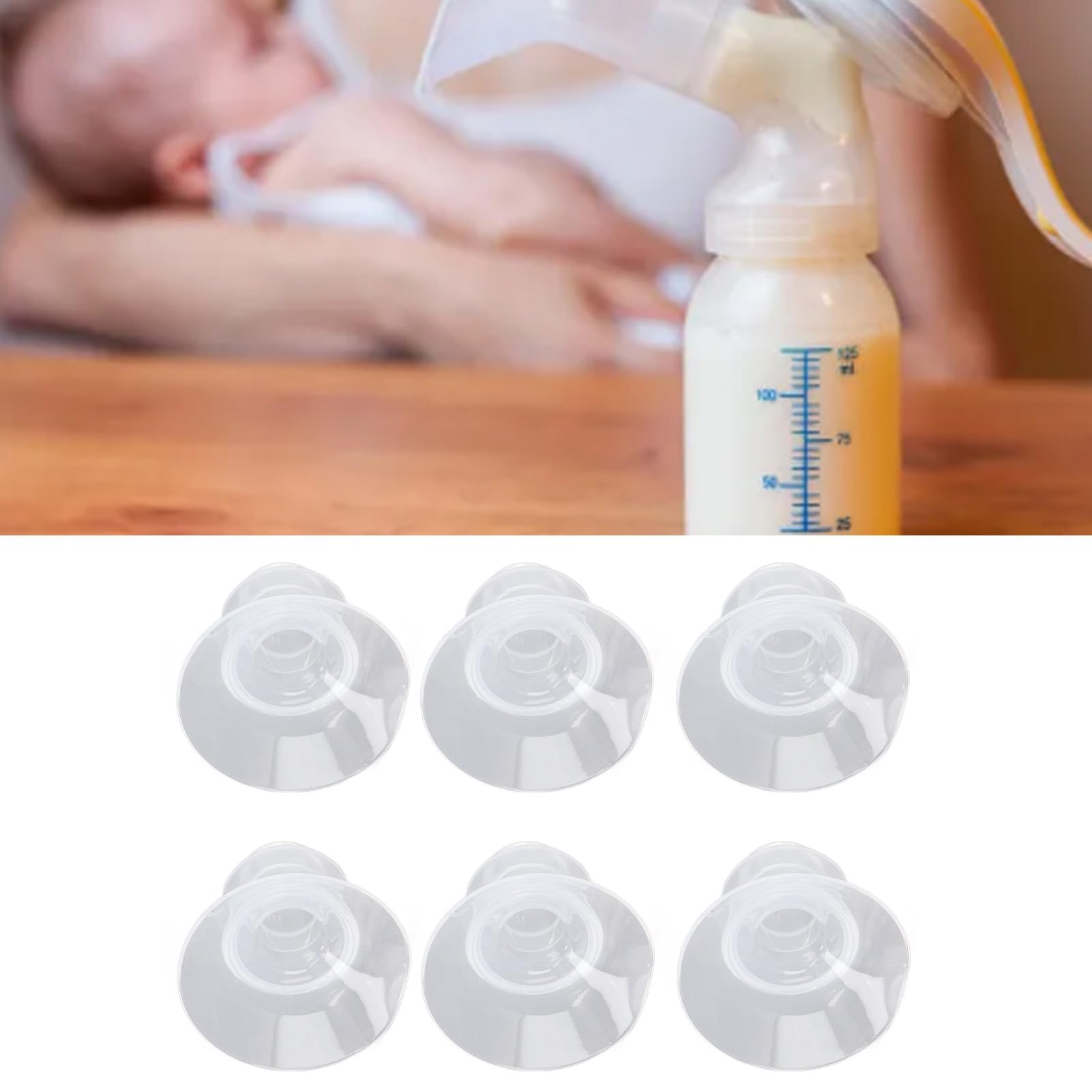 6Pcs Flange Inserts MomMed Wearable Cups Wearable Breast Pump Reduce 24mm Tunnel Down to Other Correct Size (13MM) - Image 2