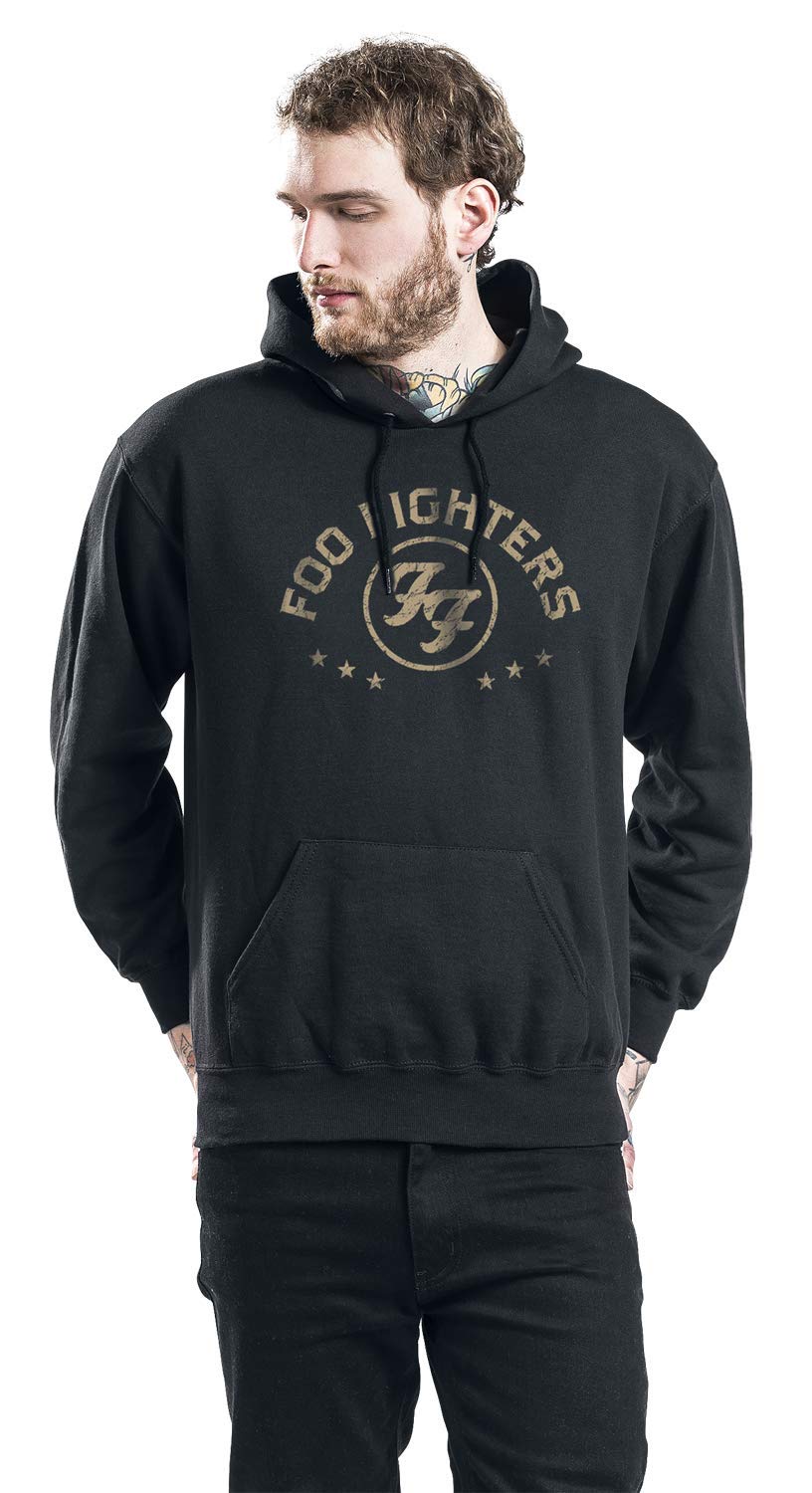 HeyRusty FOO Fighters Arched Star, Hooded Sweatshirt, Schwarz