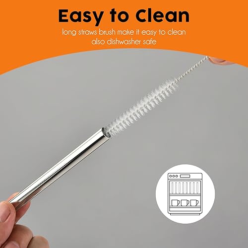 Miniatura 5 de ALINK Paquete de 10 popotes de repuesto para Stanley de 40 onzas y 30 onzas, popotes de plástico transparentes reutilizables de 12 pulgadas de largo