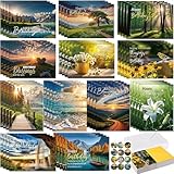 Motiskyy 48 Stück religiöse christliche Geburtstagskarten, Großpackung mit Schrift, sortierter Bibelvers, 11,4 x 15,7 cm, christlicher Segen, Geburtstagskarten mit Umschlägen und Aufklebern