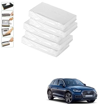 Auto Addict Car Tissue Refiller Set of 5 Pcs with 200 Sheets (100 Pulls) in Each for Q5