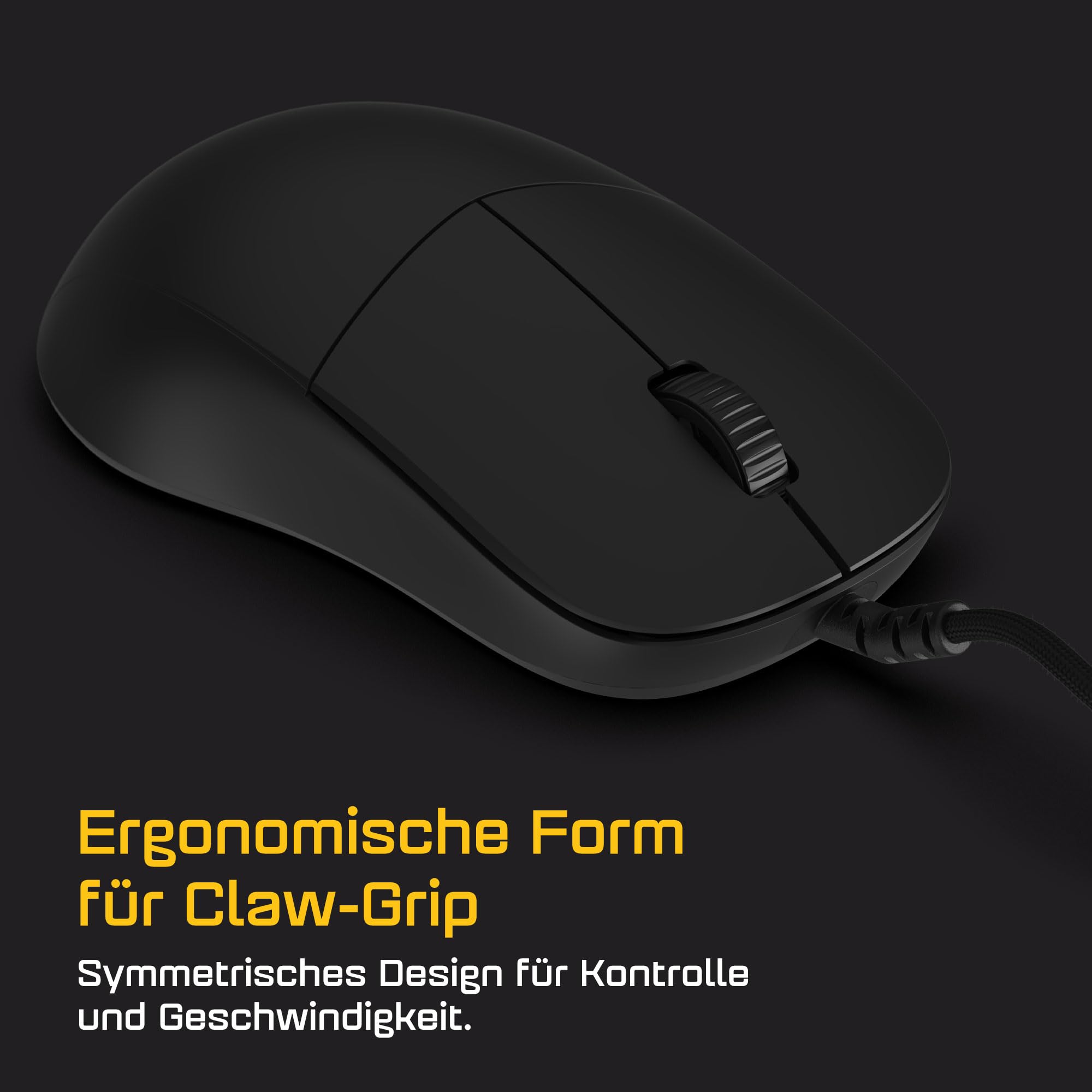 ENDGAME GEAR XM2 8k v2 Gaming Maus Schwarz – 30K DPI Optischer Sensor, 8000Hz Polling, Claw-Grip Design für mittlere bis größe Hände, leicht (51,5g)