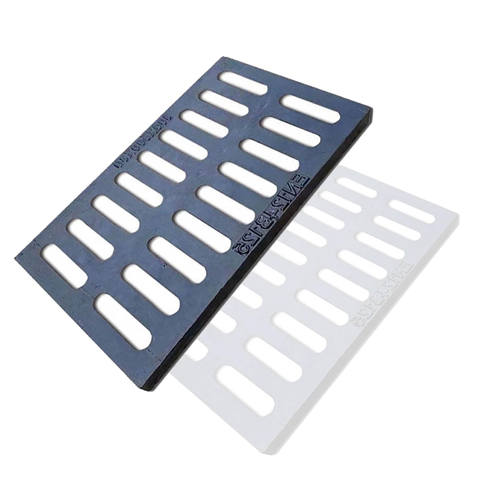GJMSSMY Outdoor Cast Iron Drain Grate, B125 Class Water Drain Cover for Small Vehicle Passage, Rectangular Drainage Grate (19.6"x11.8", 50x30cm) - & Heavy-Duty
