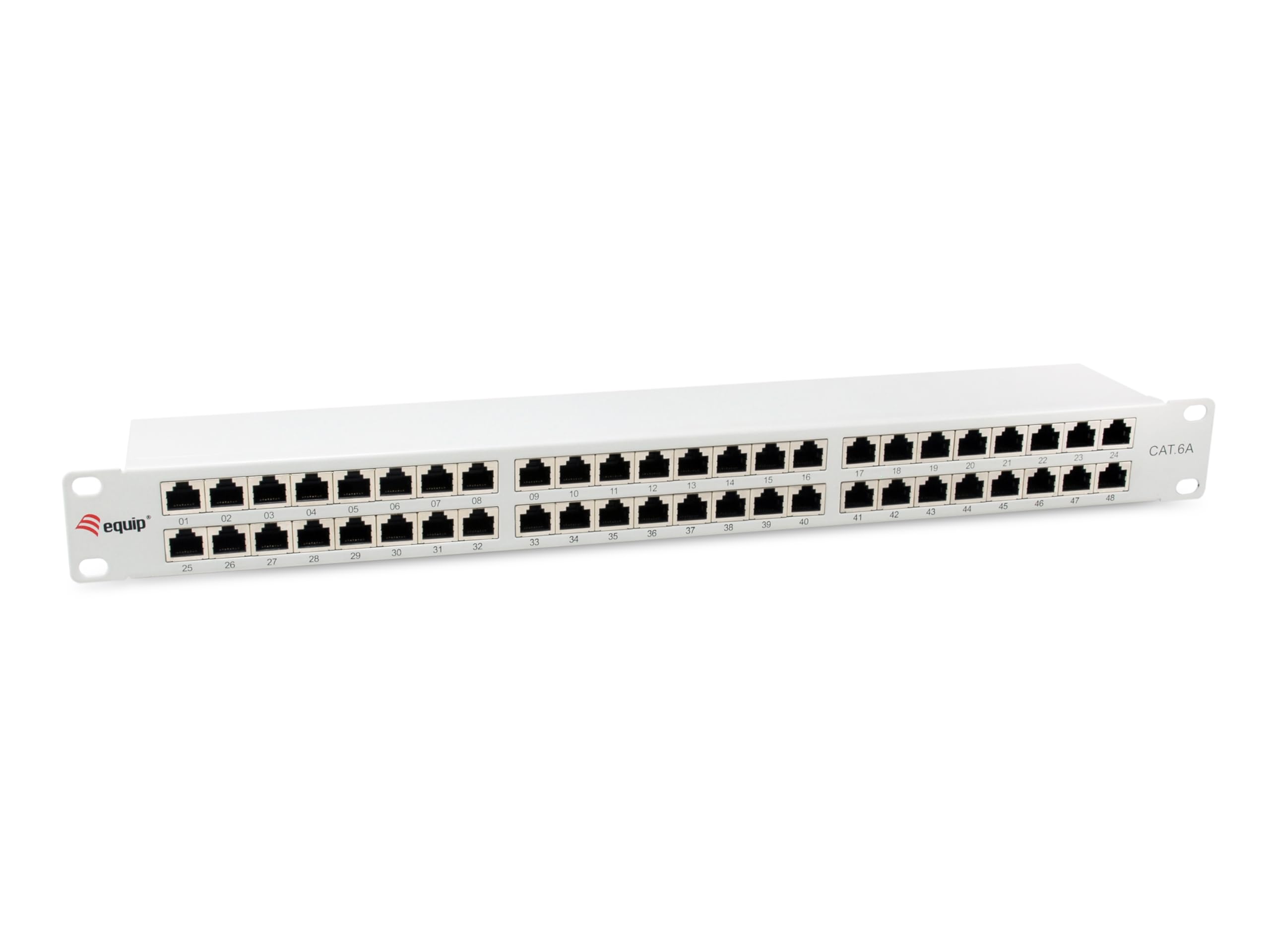 Equip 326526 48-Port Cat.6A geschirmtes Patchpanel, hellgrau