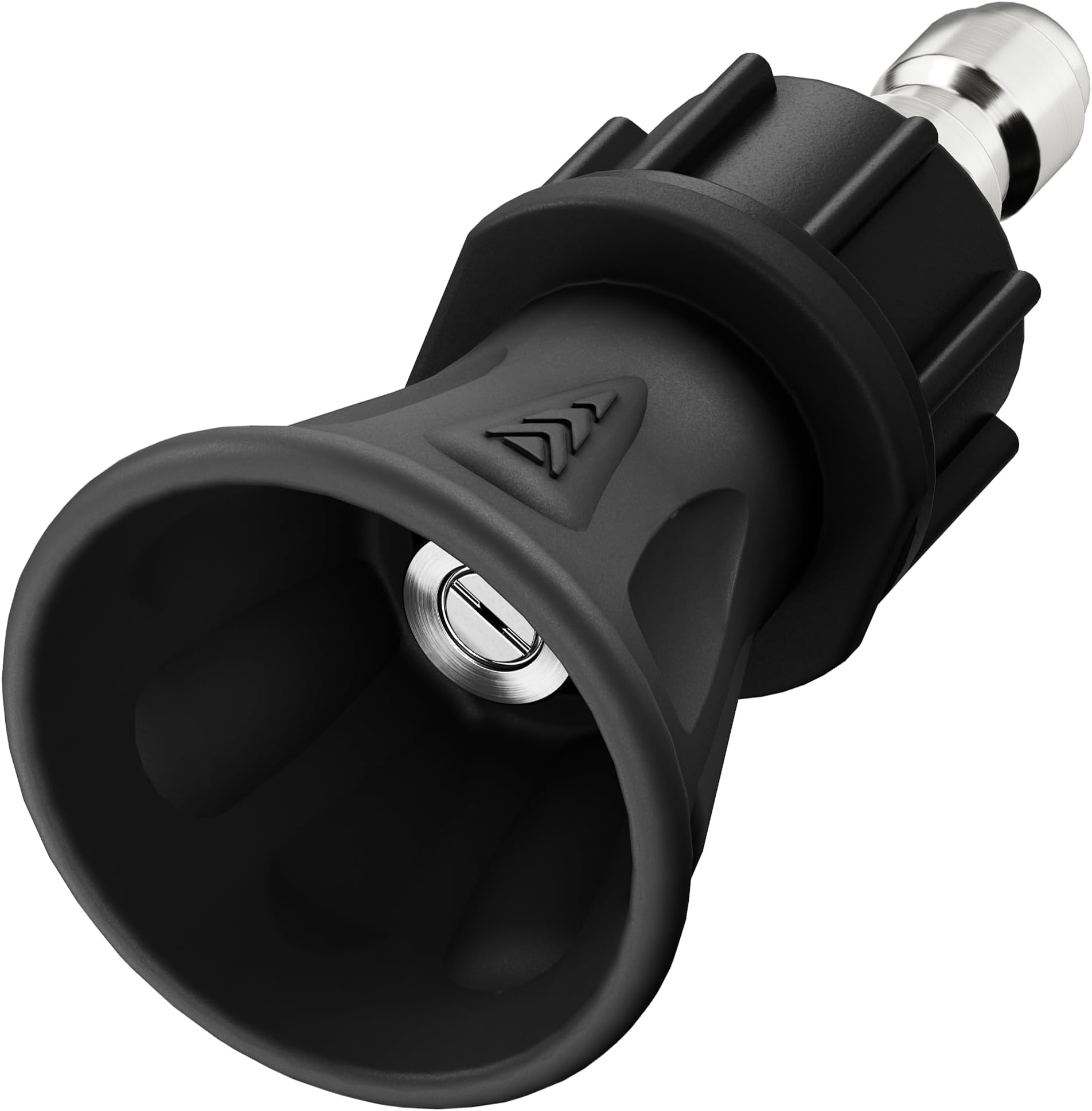 40 Degree Stainless Steel Pressure Washer Nozzle - High-Efficiency Cleaning, Durable Nozzle Guard with Rubberized Protection (4.0 Orifice)